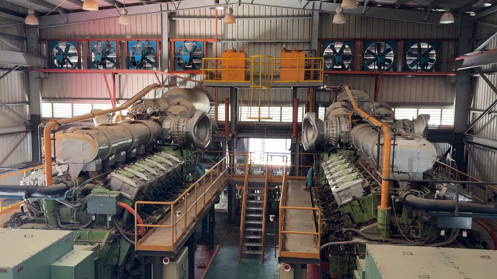 Generating units inside the Mapalad Diesel Power Plant
